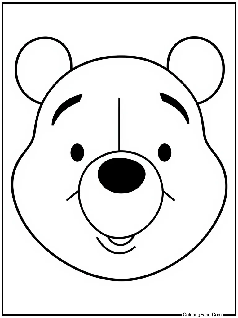 Geometric shape bear face