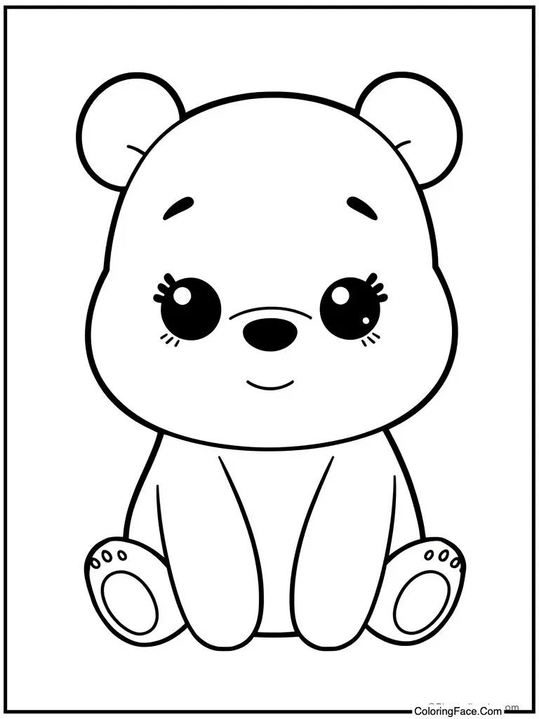 Kawaii bear big eyes