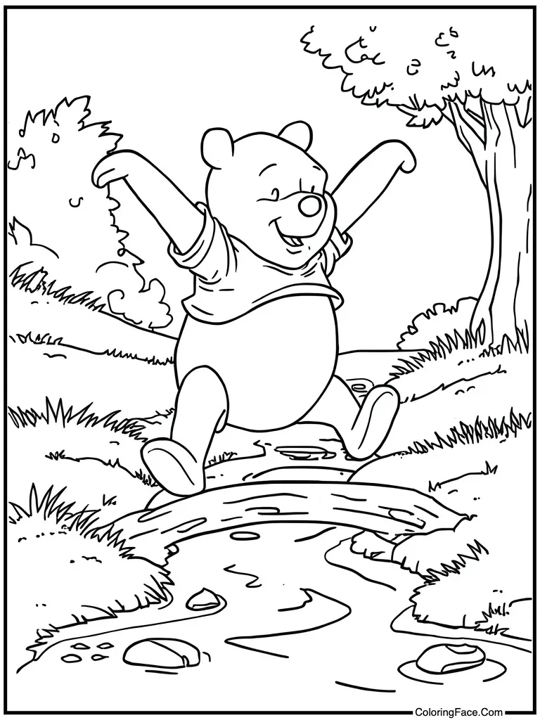 Jumping over small stream