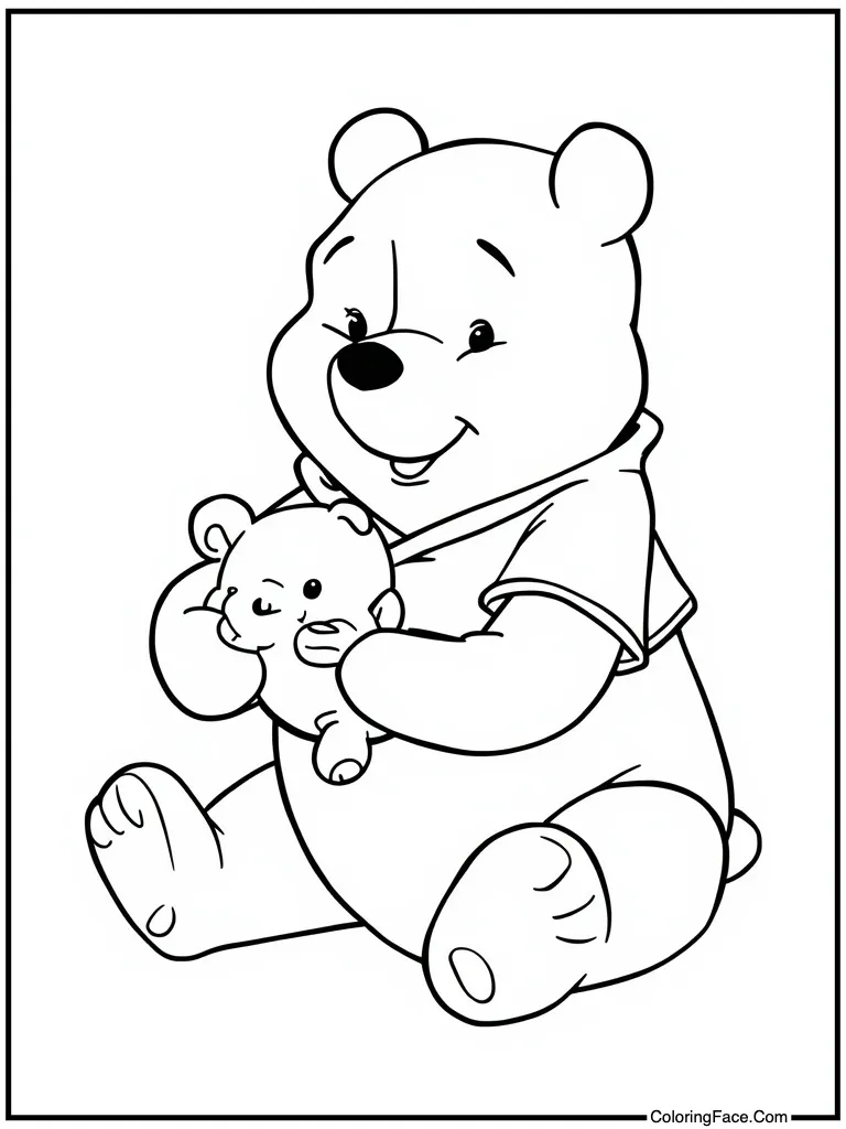 Baby bear playing toys