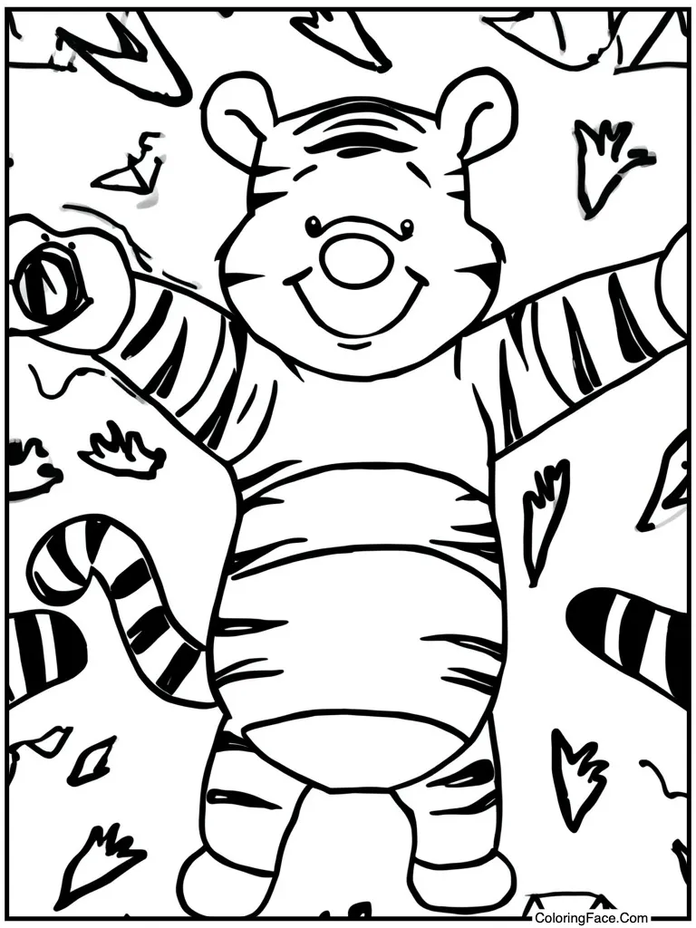 Tigger stripes pattern detail