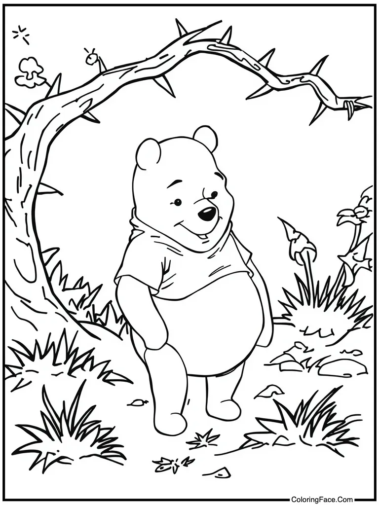 Landing in thorny bush