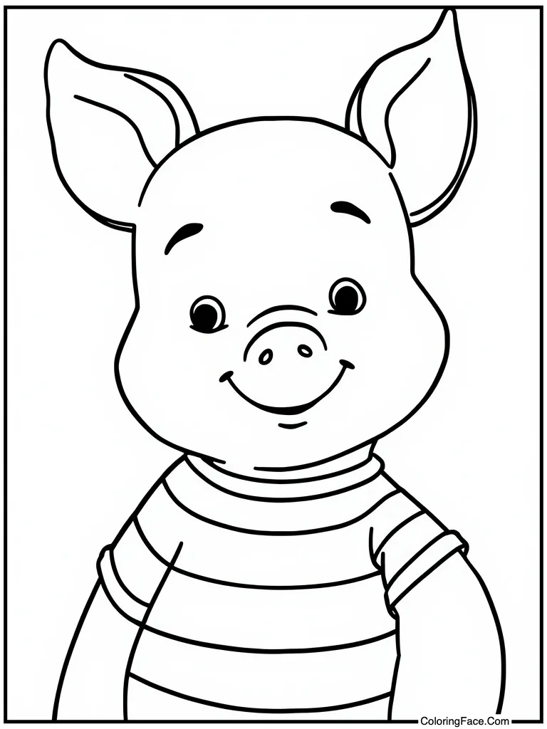 Piglet striped shirt detail