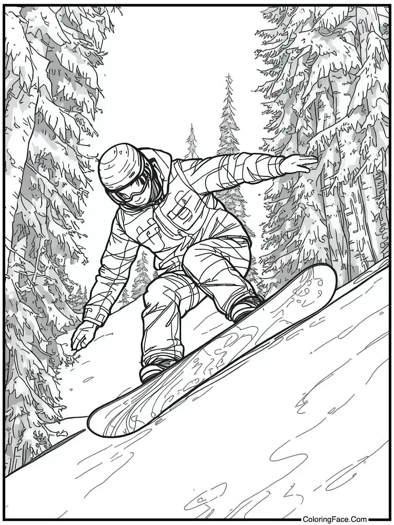 Snowboarding extreme cool trick