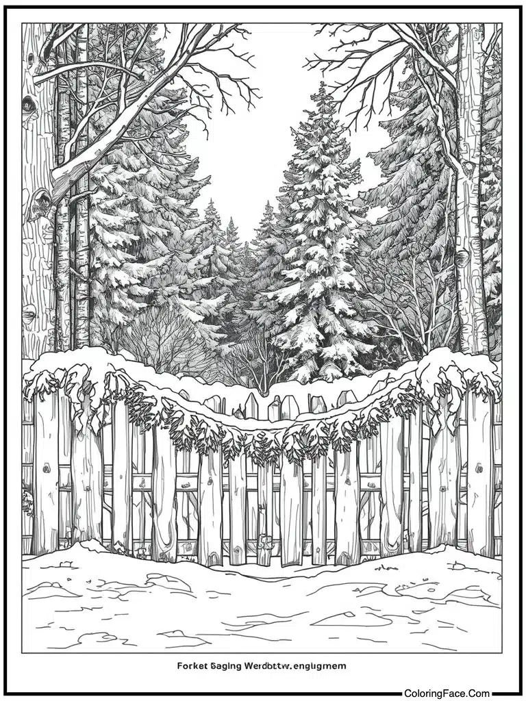 Garland on wooden fence