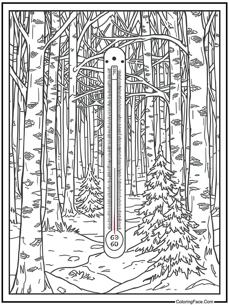 Thermometer showing freezing temp