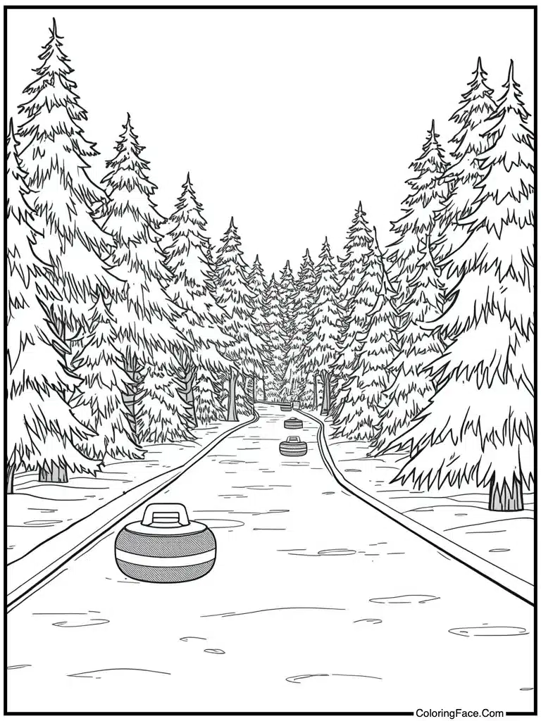 Curling stone sport game