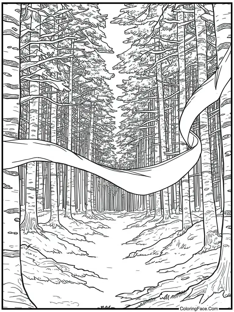 Scarf blowing in wind