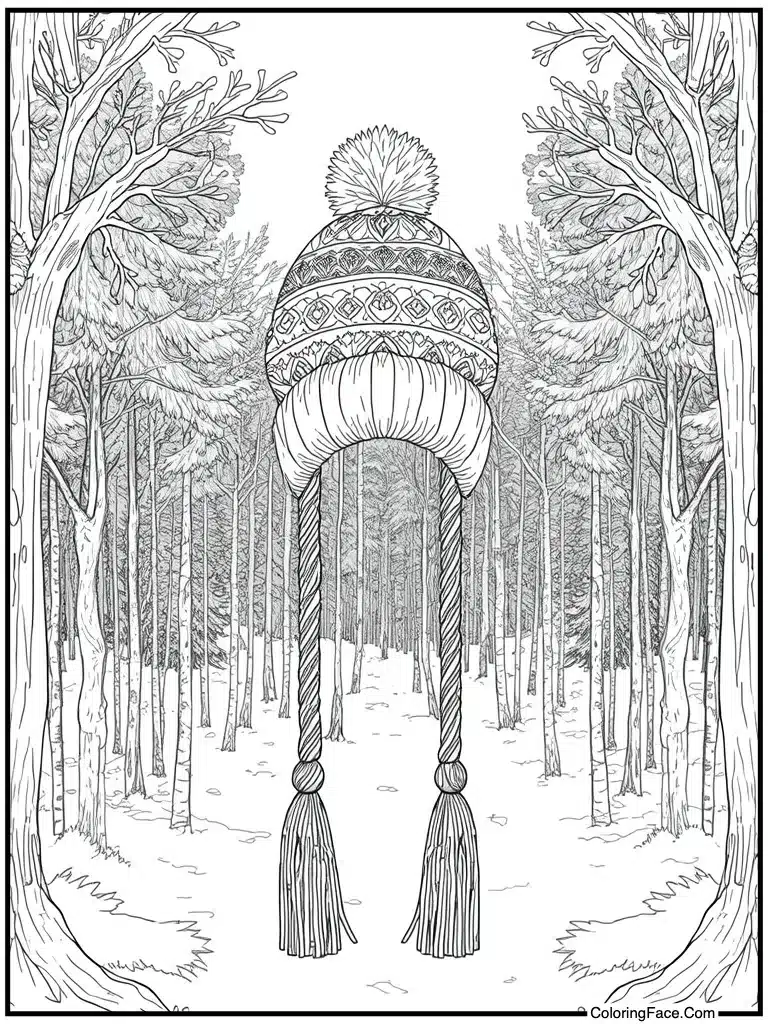 Hat with long tassels