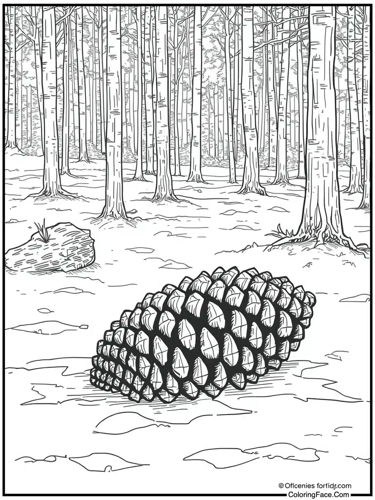 Pinecone lying on ground