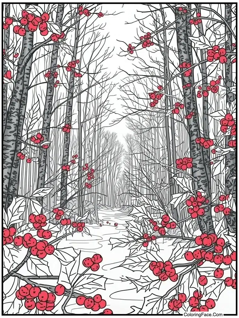 Holly berry red green