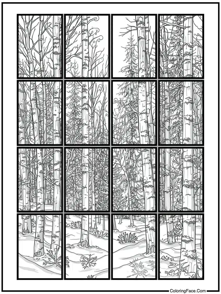 Frosty window pane pattern