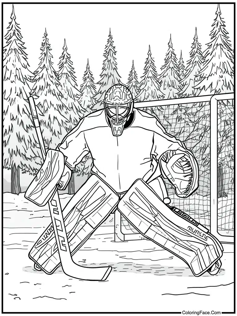 Goalie making big save