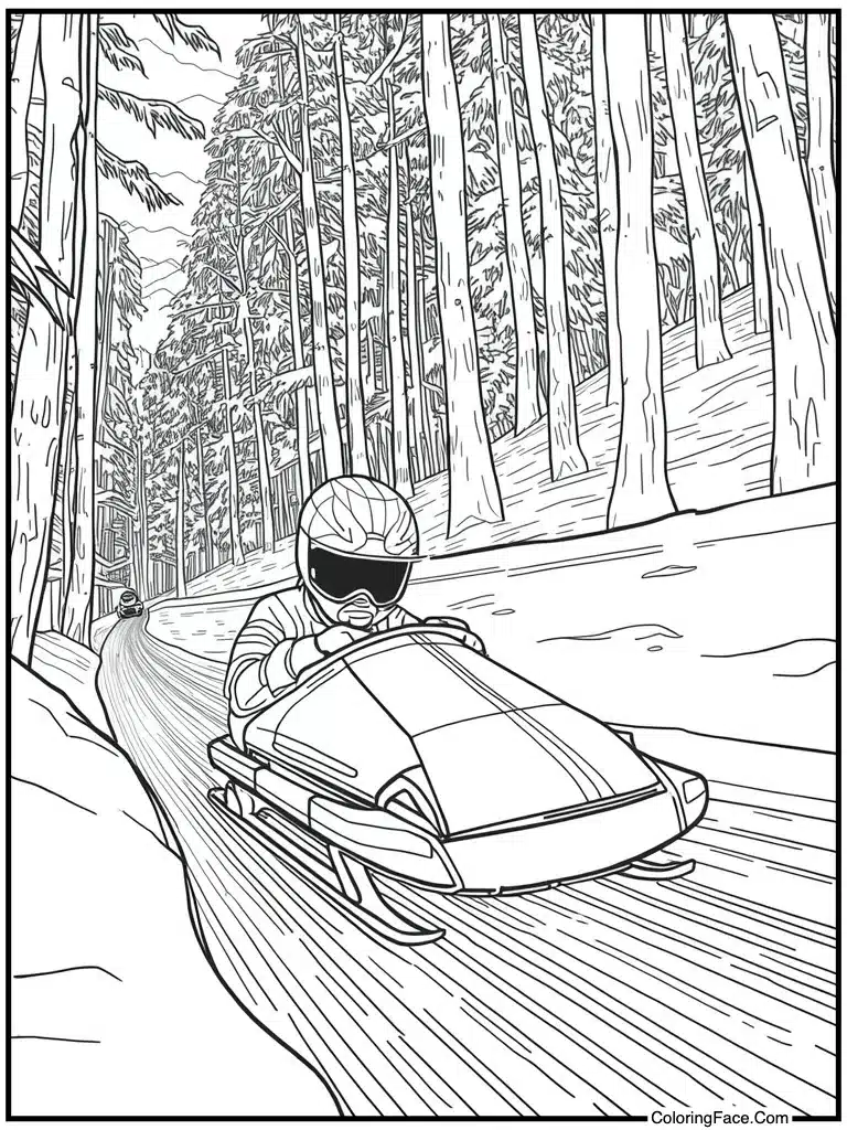 Luge slider going fast