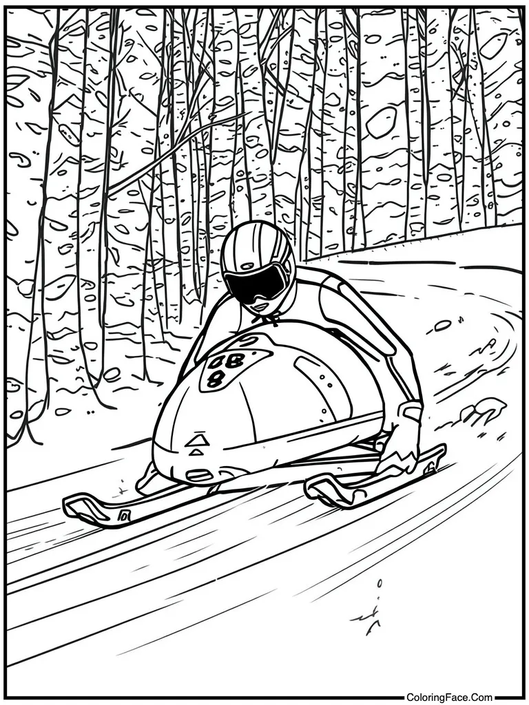 Skeleton racer head first