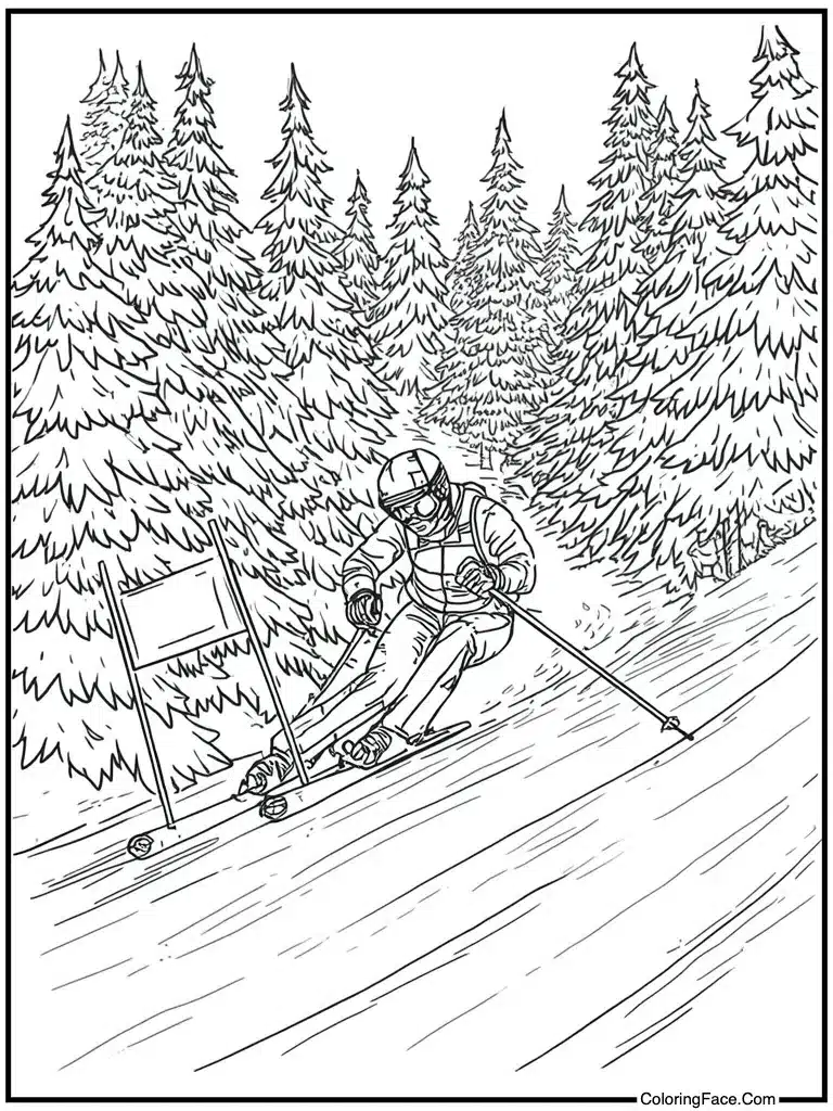 Slalom racing between gates