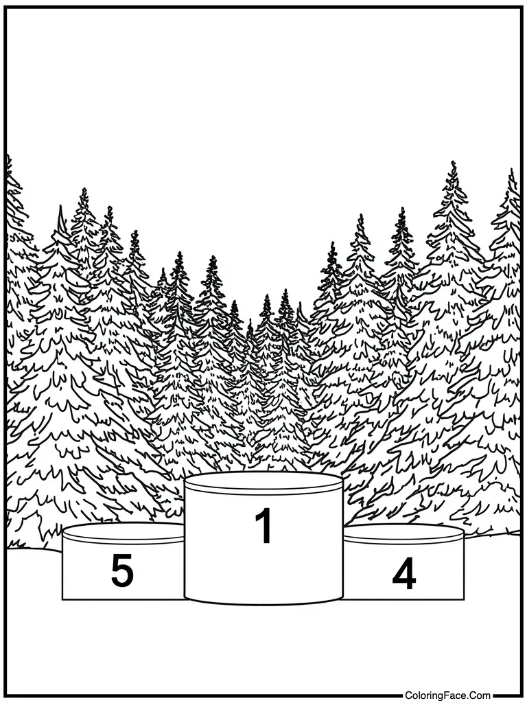 Standing on podium steps