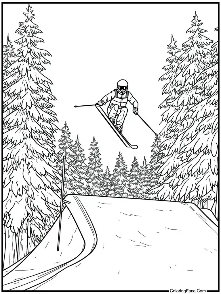 Ski jumping very high