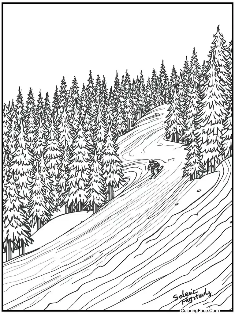 Mogul skiing bumpy terrain