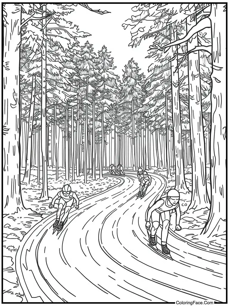 Team pursuit skating race