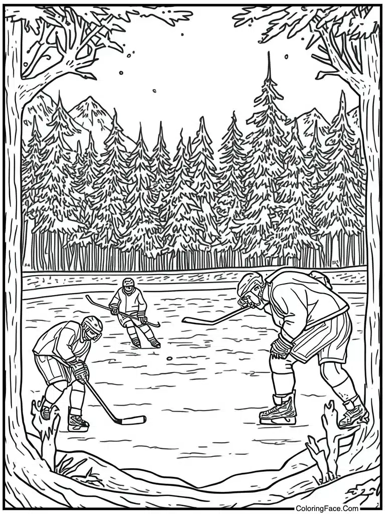 Ice hockey team celebration