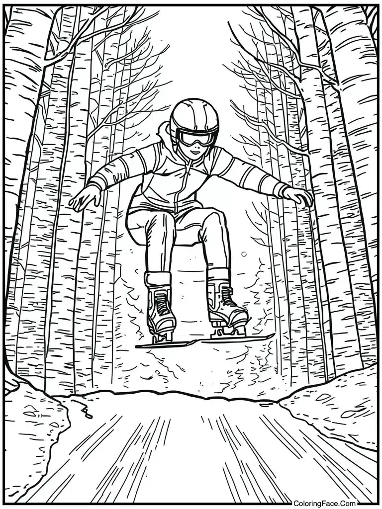 Winter Sports Coloring Pages