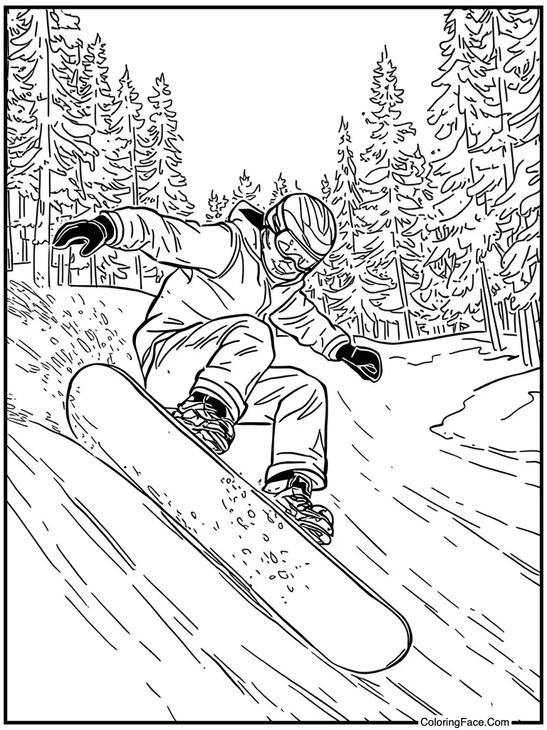 Snowboarder doing cool trick