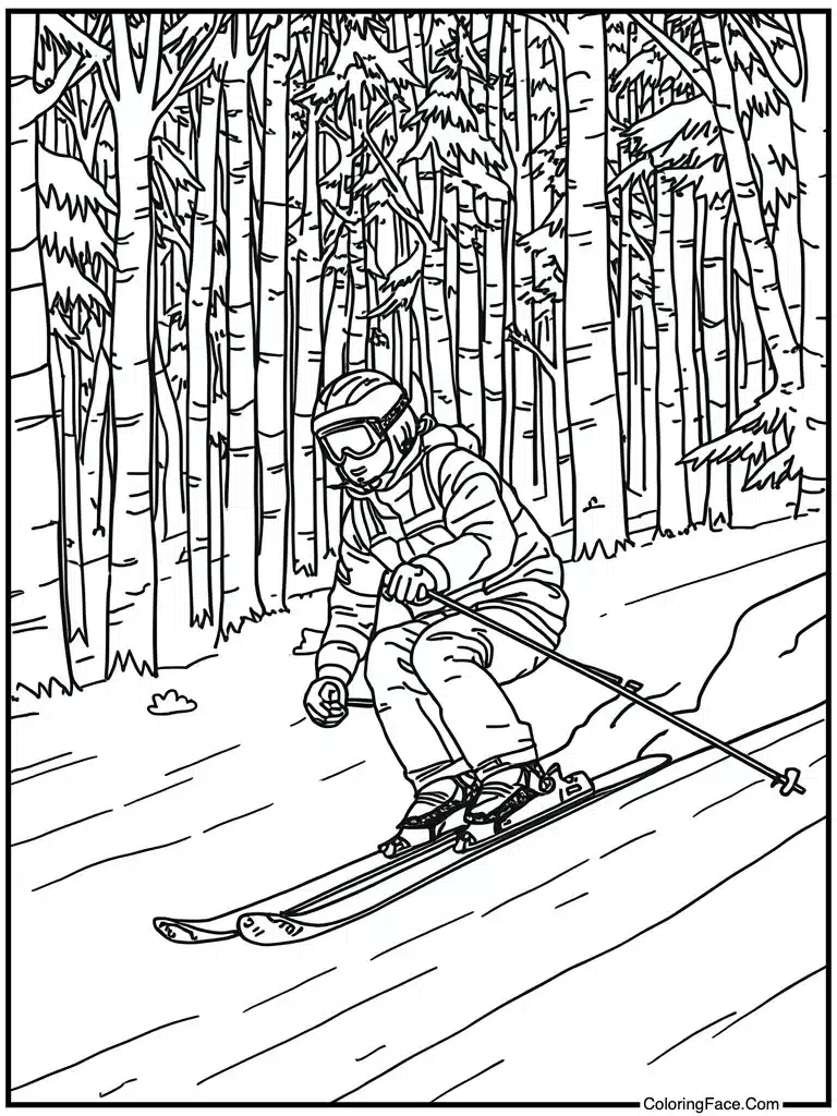 Adaptive skiing with guide