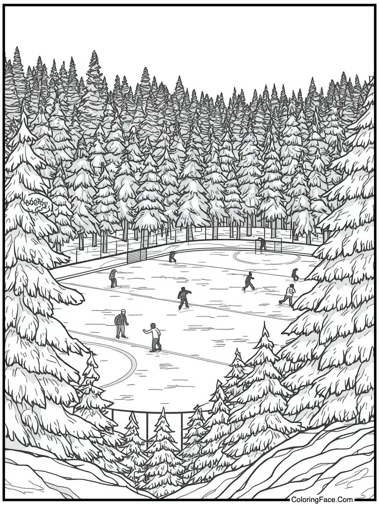 Large outdoor ice rink