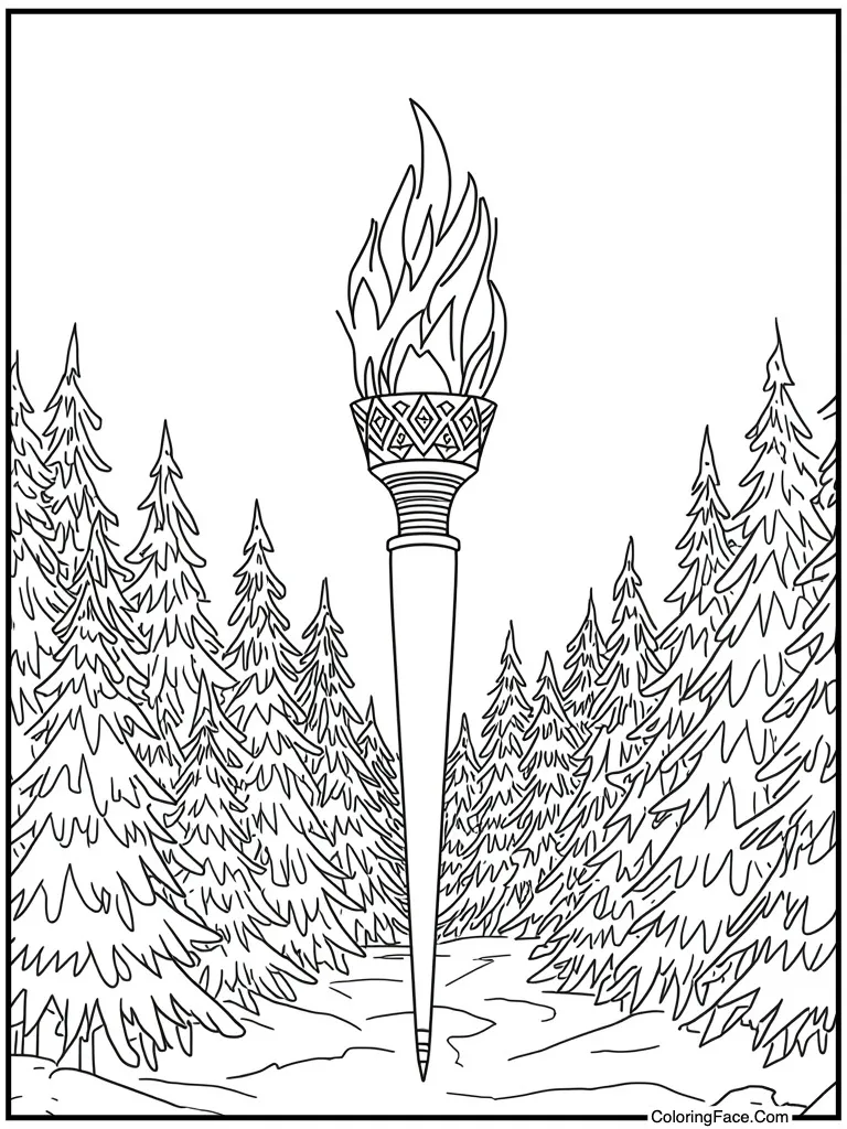 Olympic torch burning bright