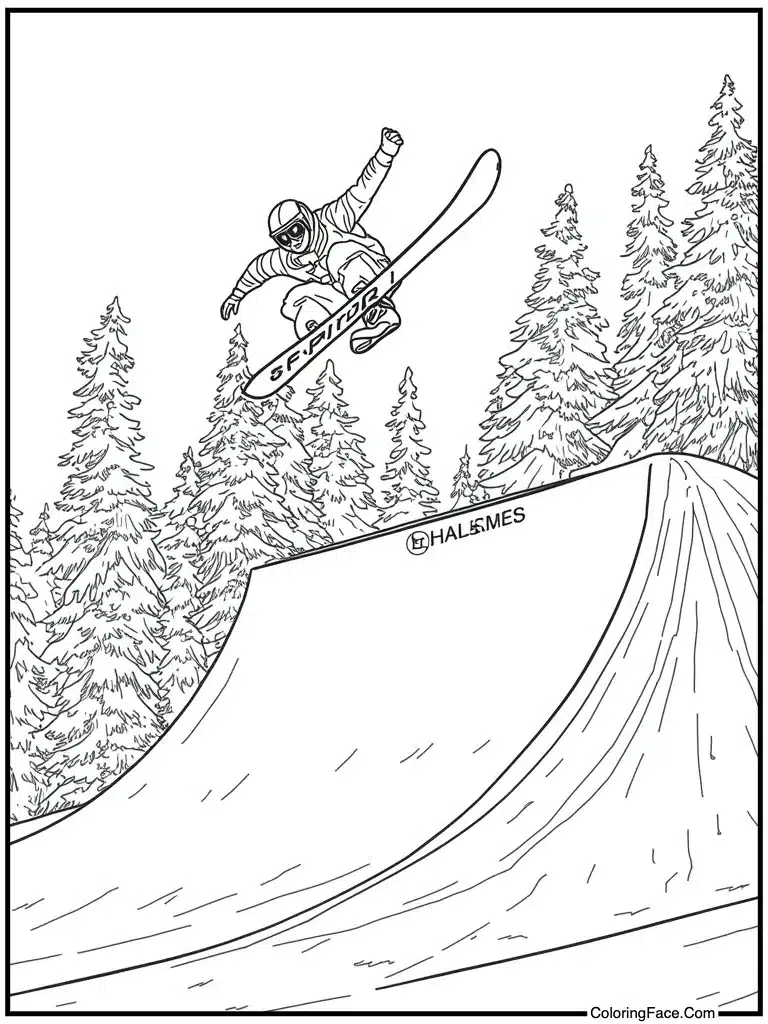 Halfpipe big air jump