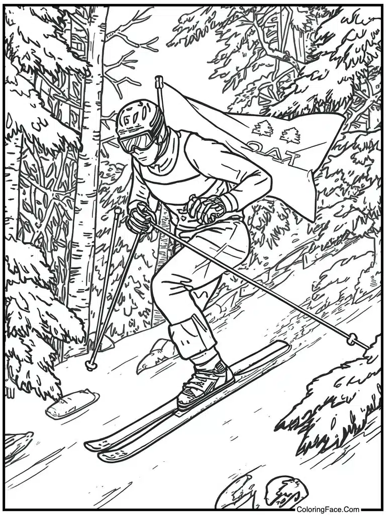 Athlete carrying country flag