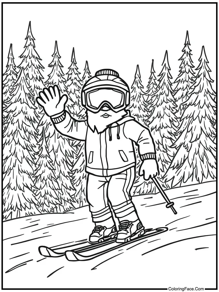 Mascot waving to crowd