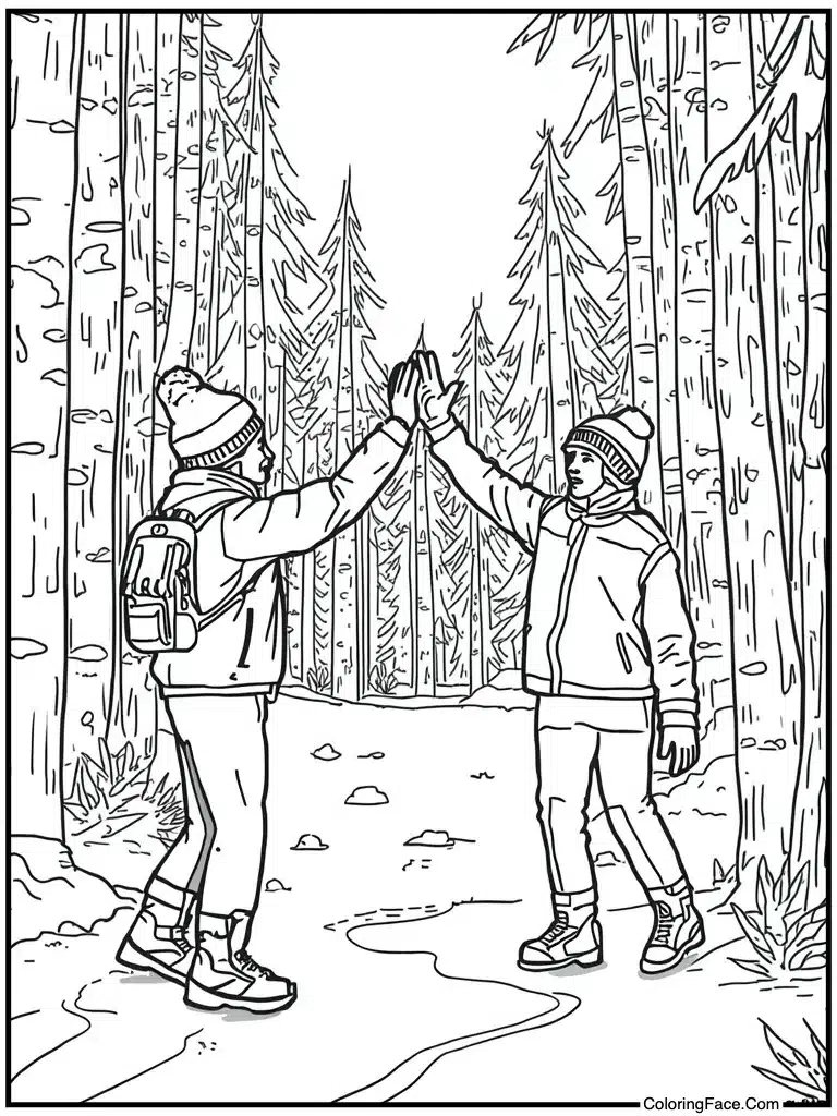 Teammates high fiving happily