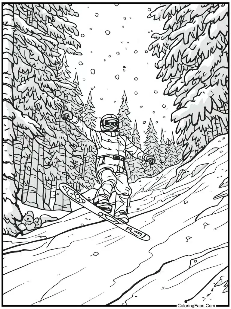 Falling in soft snow