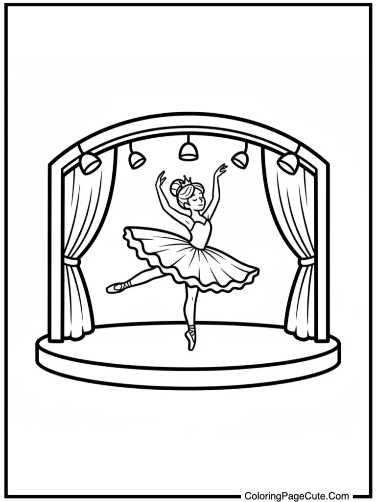 ballerina coloring sheet