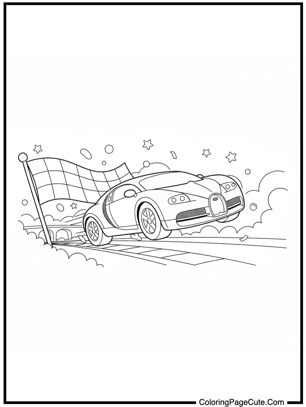 bugatti crossing finish line