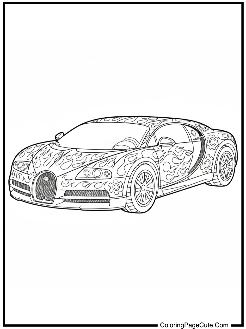 bugatti with custom paint