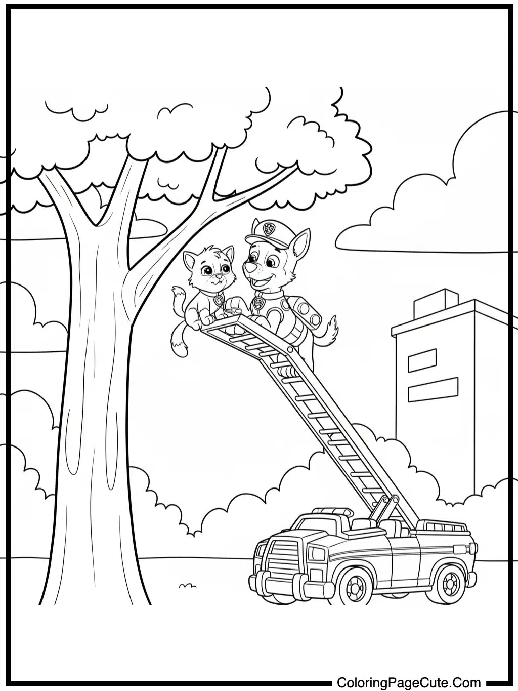 chase paw patrol rescues cat