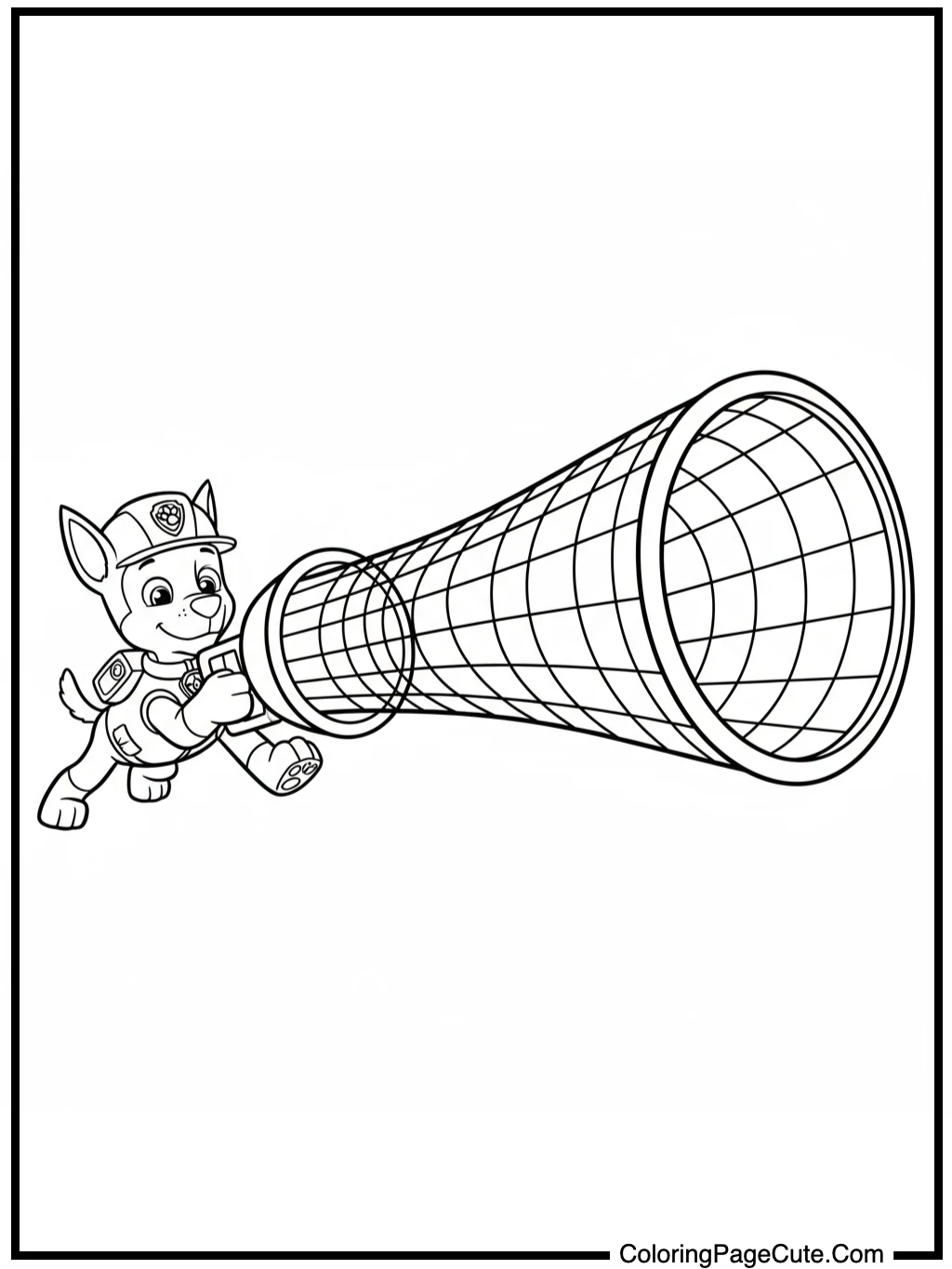 chase paw patrol uses net
