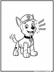 Chase Paw Patrol coloring pages