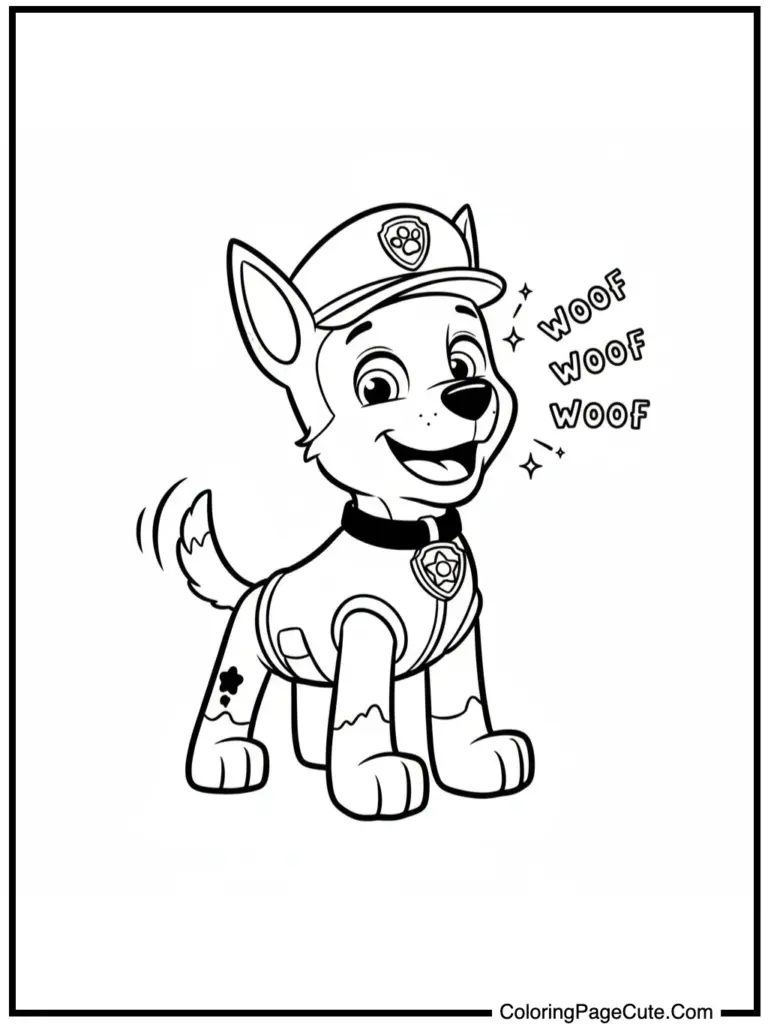 Chase Paw Patrol coloring pages