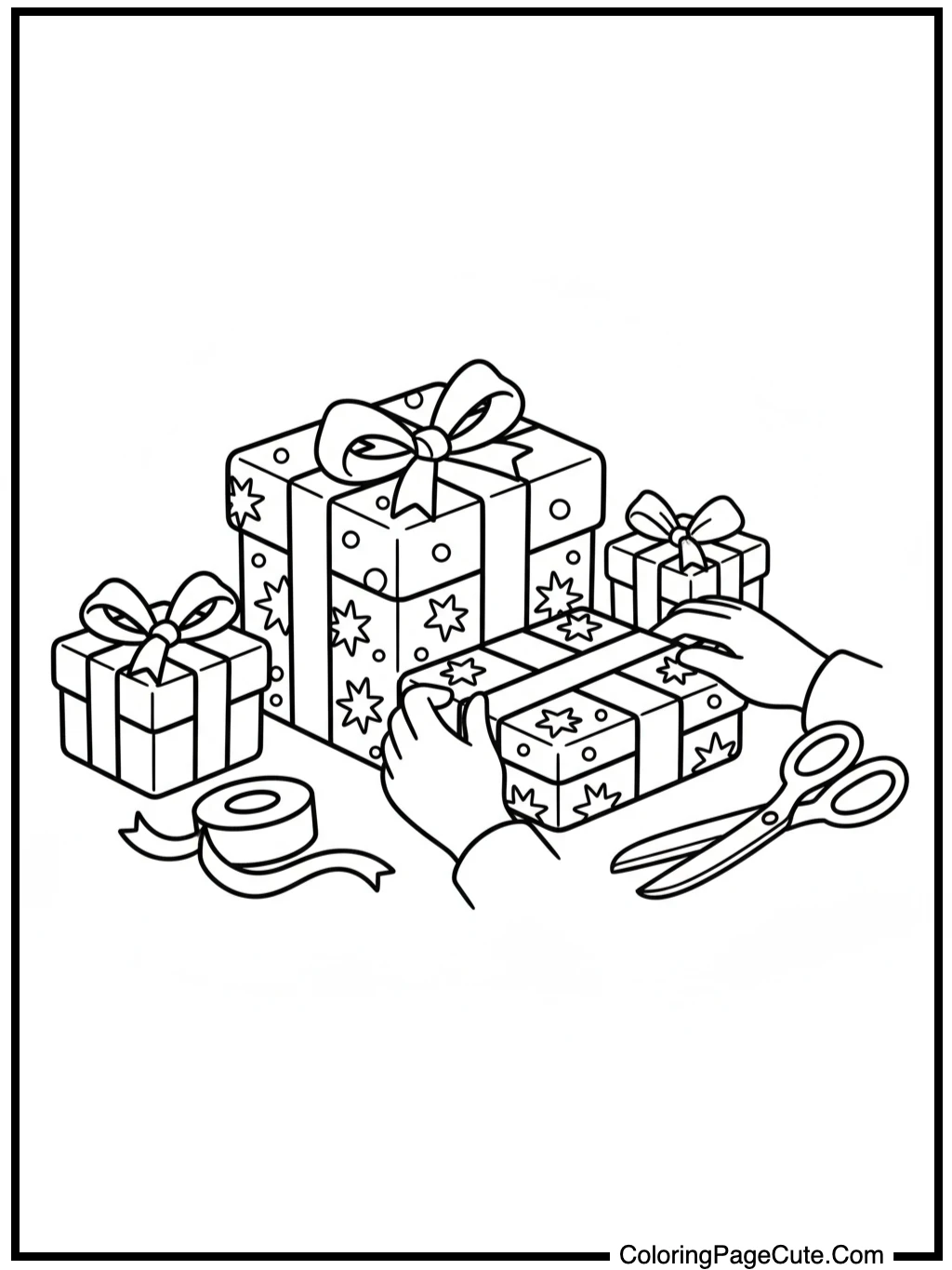 christmas presents being wrapped