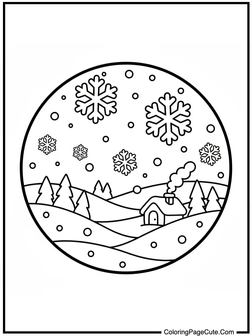 christmas snow falling gently