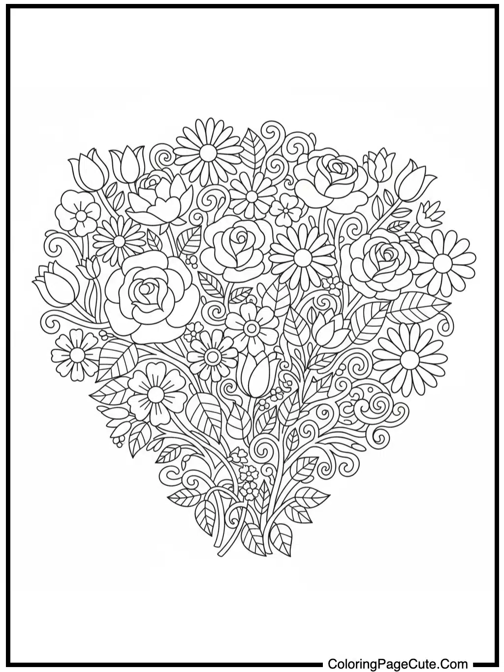 color sheets for mother's day with vibrant floral designs