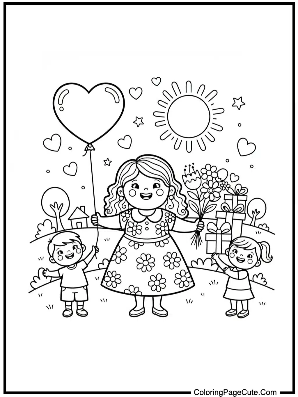 color sheets for mother's day to brighten her day