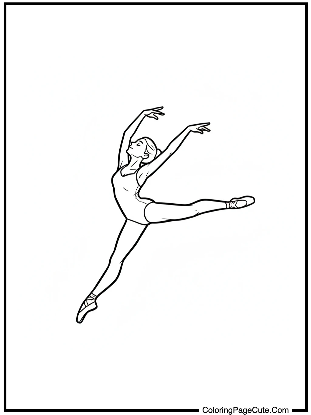 ballet dancer gracefully leaps