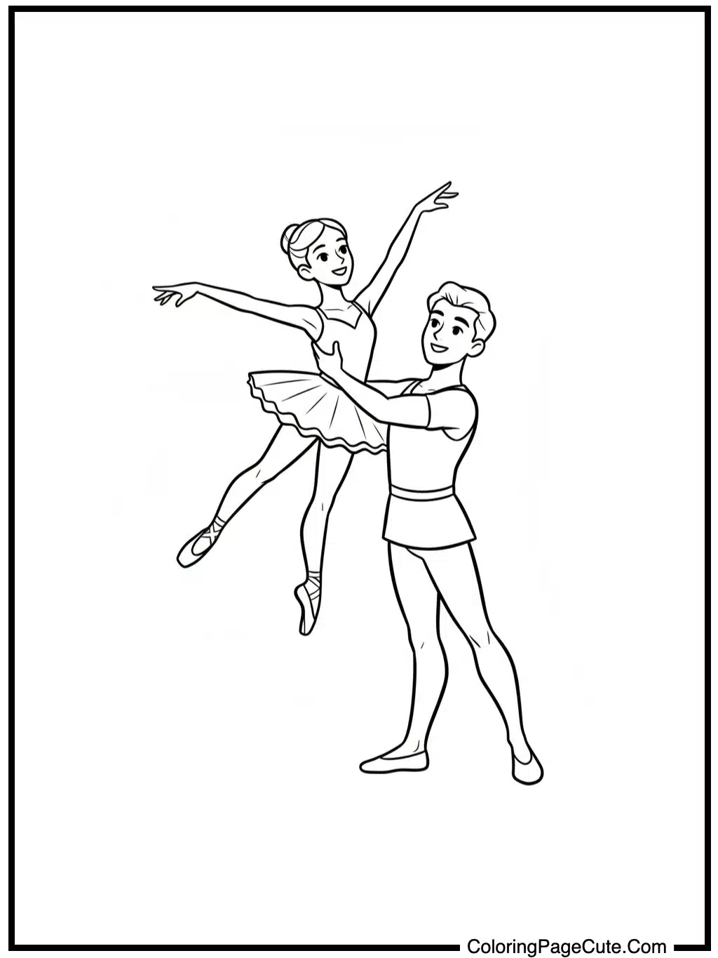 ballet dancer rehearses with partner