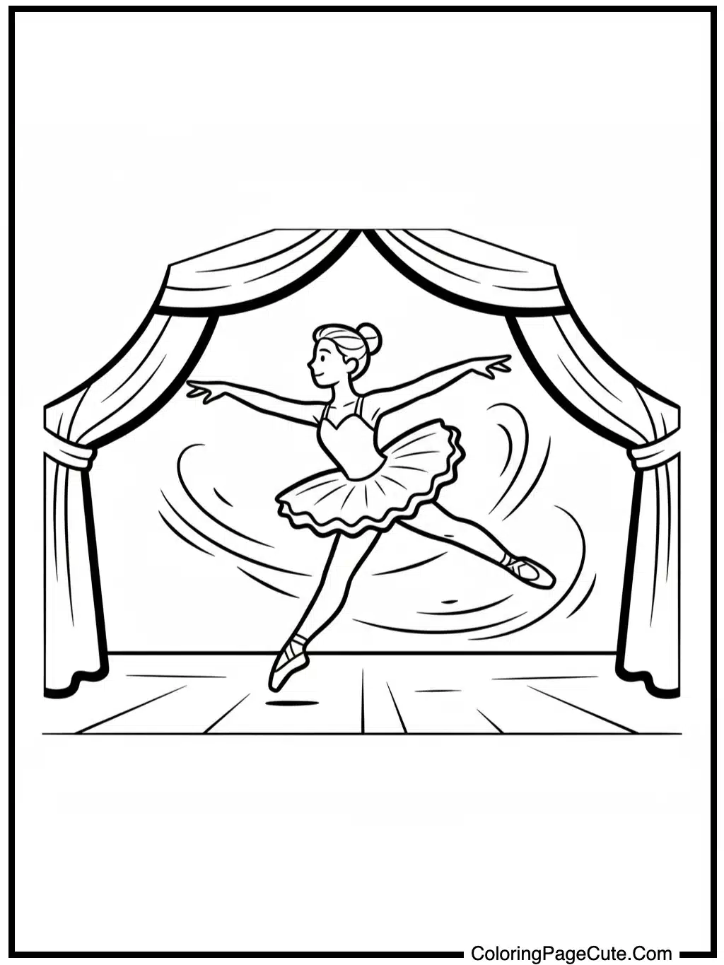 ballet dancer floats across stage