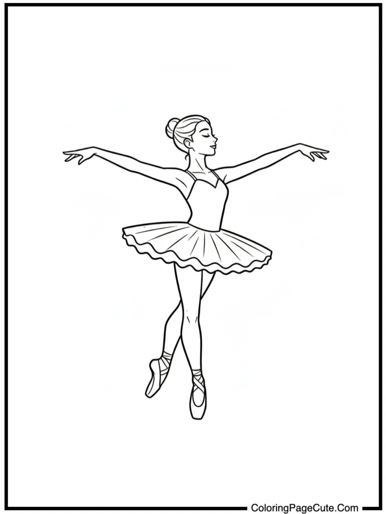 coloring pages ballet dancer